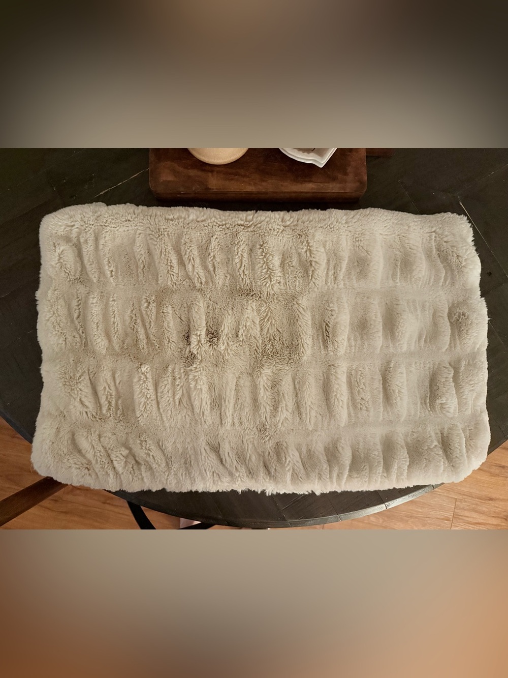 Pottery Barn Faux Fur Ruched Pillow Cover